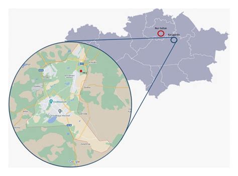 Map of the industrial area in Karaganda city. | Download Scientific Diagram