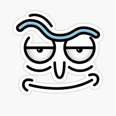 "Rick Sanchez Face costume" Sticker for Sale by ilyasssenpai | Redbubble