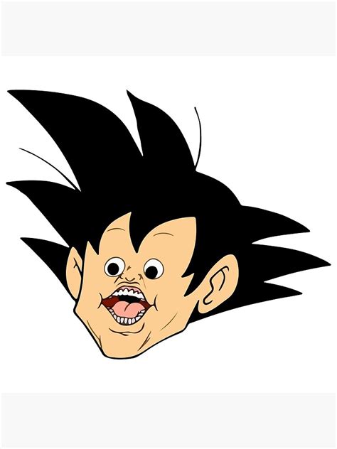 "Goku Meme Face" Poster for Sale by marhinmichael | Redbubble