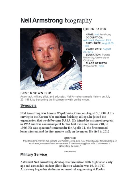 neil armstrong biography | Neil Armstrong | Project Gemini