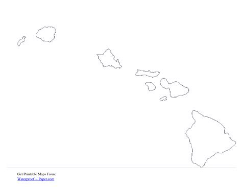 The Beauty Of Hawaiian Islands Map Outline - Map of Counties in Arkansas