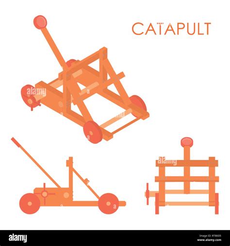 Silhouette catapult Stock Vector Images - Alamy