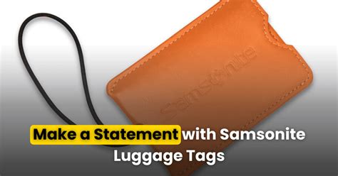 Samsonite Luggage Tags: Features Explained - Roamf