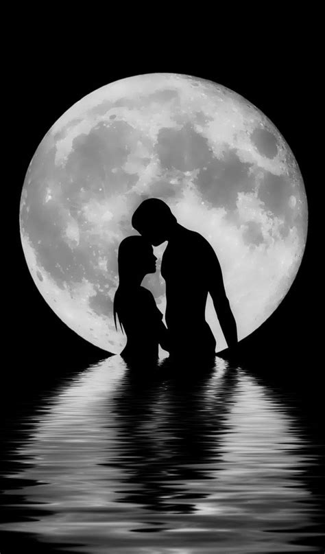 Pin by • Dark Moon Rising • on Moonlight Serenade ☽ | Romantic paintings, Black and white art ...
