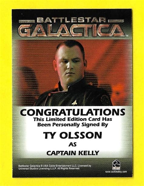 2005 Battlestar Galactica Premiere Edition Autograph Ty Olsson as Captain Kelly | eBay