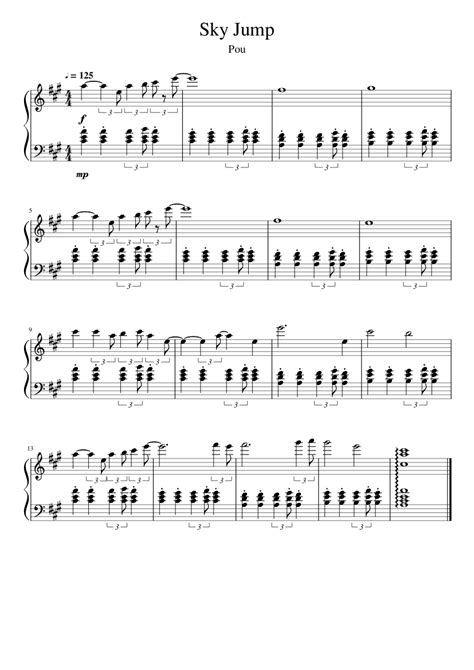 Sky Jump - Pou Sheet music for Piano (Piano Duo) | Musescore.com