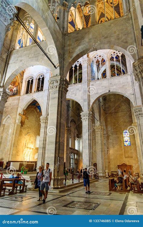 Interior of Lucca Cathedral of St. Martin. Lucca. Italy Editorial Image ...