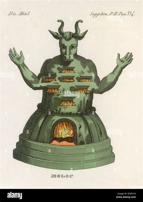 MOLOCH the Phoenician deity to whom live children were sacrificed by ...