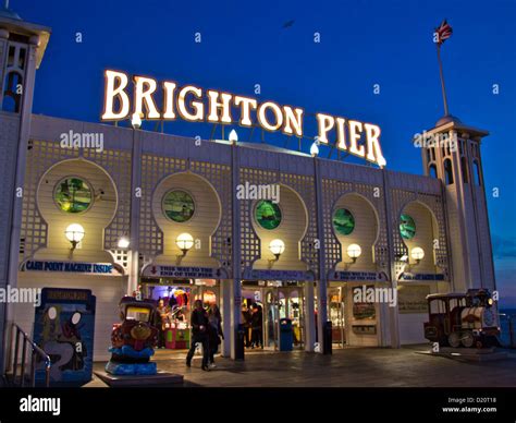 Brighton Pier by night Stock Photo - Alamy