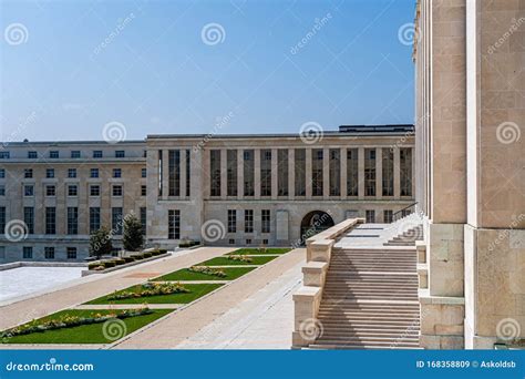 Geneva, Switzerland - April 15, 2019: Palace of Nations Building - Seat of the United Nations ...