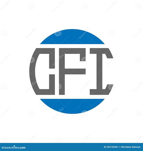 CFI Letter Logo Design on White Background. CFI Creative Initials Circle Logo Concept. Stock ...