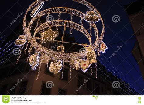 Strasbourg Christmas Lights Chandelier Stock Photos - Free & Royalty ...