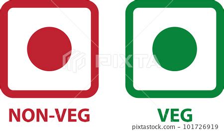 Veg and Non Veg Emoji icon on white background.... - Stock Illustration ...