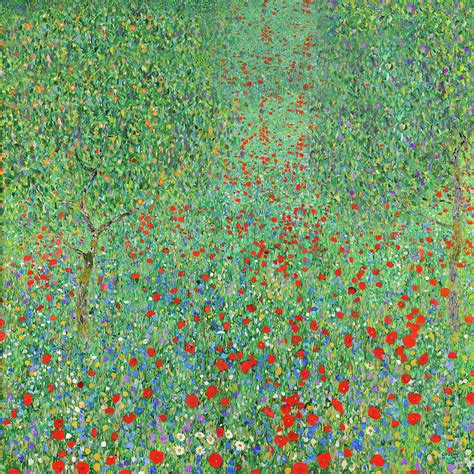 Poppy Field Gustav Klimt Painting by Gustav Klimt - Pixels