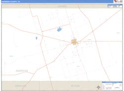 Andrews County, TX Zip Code Wall Map Basic Style by MarketMAPS