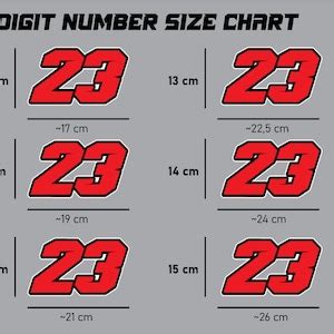 3 X Custom Racing Numbers Vinyl Stickers Decals Graphics Race ...