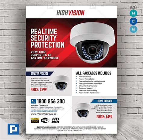 Home and Office CCTV Camera Flyer - PSDPixel