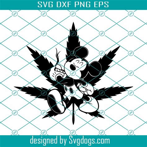 Mickey Smoke Cannabis Svg, Mickey Smoke Weed Svg, Stoner Svg, Canabis ...