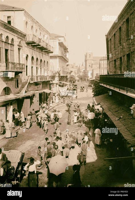 Beirut. Street scene. 1900, Lebanon, Beirut Stock Photo - Alamy