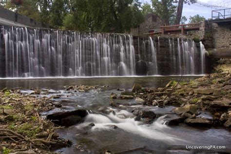 Pennsylvania Waterfalls: New Hope's Aquetong Creek Dam Falls