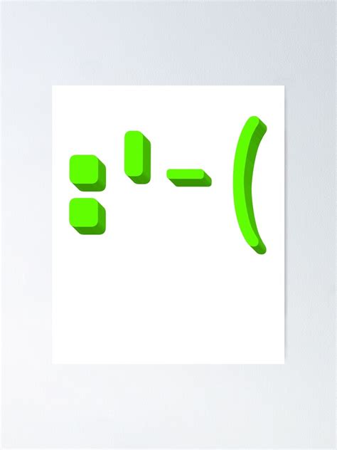 "Sad face emoticon kaomoji" Poster for Sale by pirkchap | Redbubble