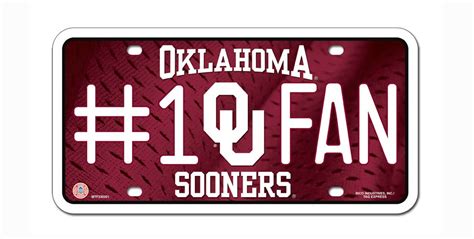 Oklahoma Sooners License Plate - #1 Fan - Walmart.com - Walmart.com