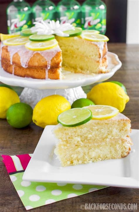 7 UP Cake from Scratch with Lemon Lime Glaze - Back for Seconds