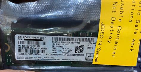 Samsung 256GB PCIe NVMe SSD, Computers & Tech, Parts & Accessories ...