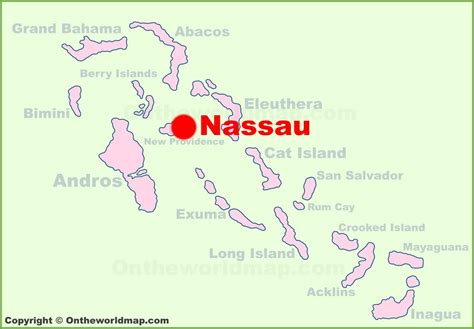 Nassau location on the Bahamas Map - Ontheworldmap.com