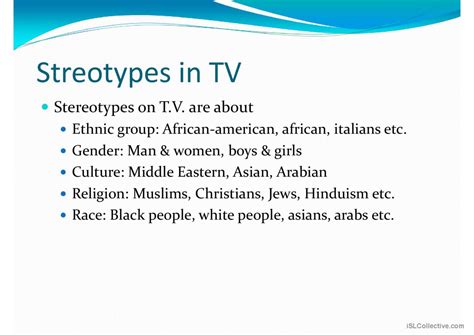 Stereotypes in the media video or mo…: English ESL powerpoints