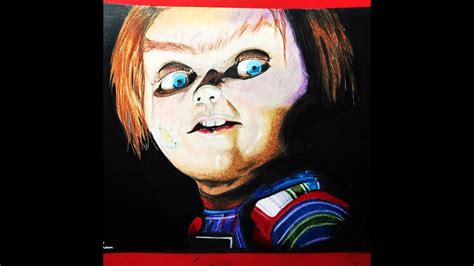 Happy Halloween! Drawing Chucky in Colored Pencils. Horror Fan Art - YouTube