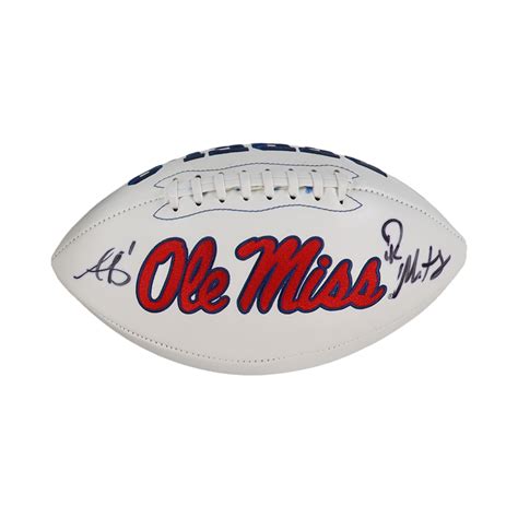 D.K. Metcalf & A.J. Brown Signed Ole Miss Rebels Logo Football (Beckett) | Pristine Auction