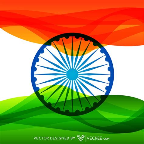 Colorful Indian Flag Design Free Vector by vecree on DeviantArt