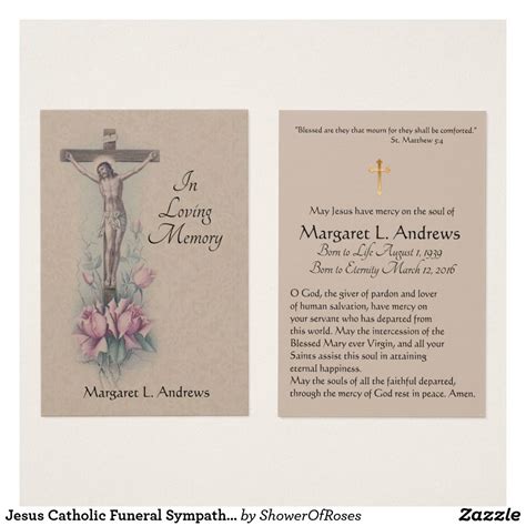 Funeral Prayer Cards Catholic / Catholic Celtic Cross Irish Memory ...