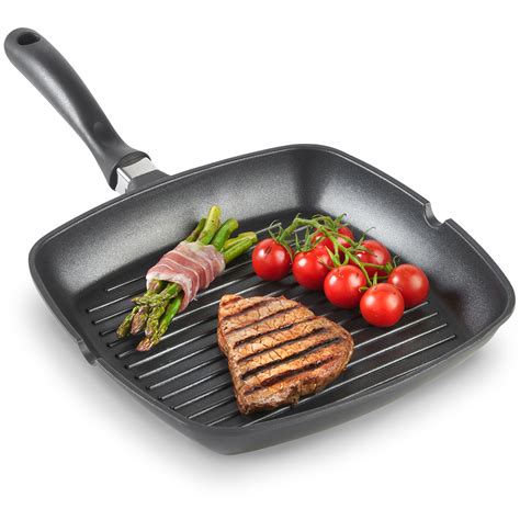 VonShef Griddle Pan Cast Aluminium 28cm - Non Stick - Suitable For All ...