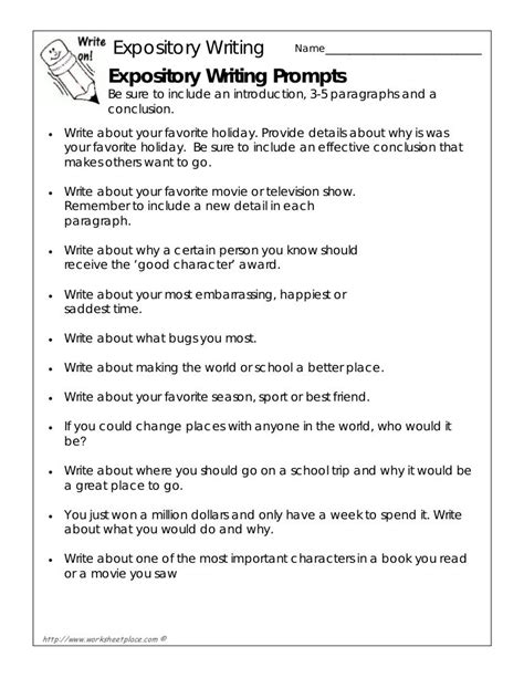 Expository writing-prompts