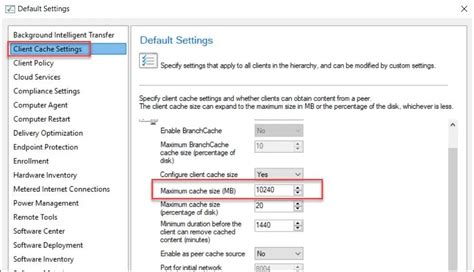 Configure SCCM Client Cache Settings - Prajwal.org