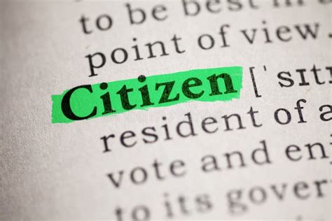 Definition of the Word Citizen Stock Photo - Image of book, fake: 178233688