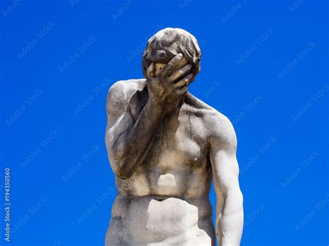 Facepalm (Statue of Cain, by Henri Vidal, Jardin des Tuileries, Paris ...