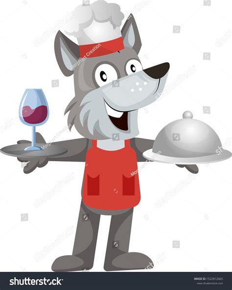 Wolf Chef Illustration Vector On White Stock Vector (Royalty Free) 1522812665