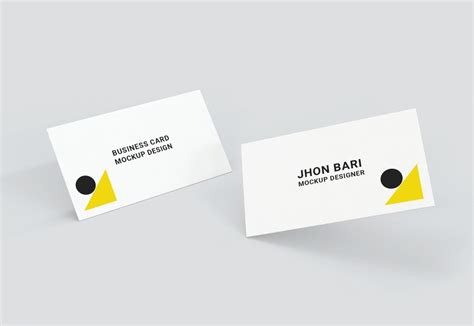 Premium PSD | Business card mockup design with shadow