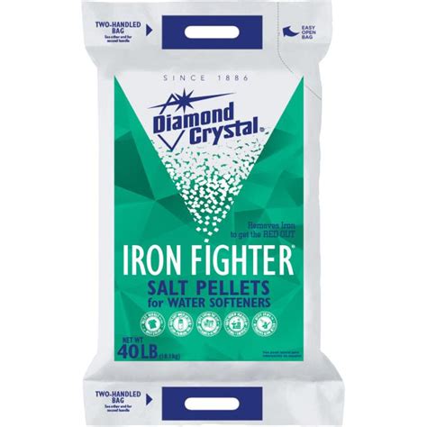 Diamond Crystal Iron Fighter 40 lb Water Softener Salt Pellets - 63 Ct ...