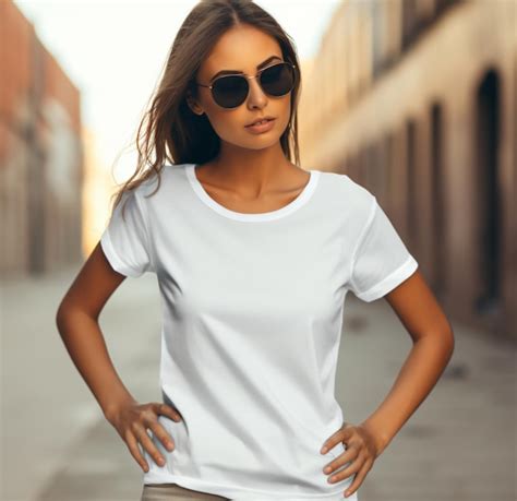 Premium AI Image | Blank TShirt Mockup White Shirt Mockup Bella Canvas ...