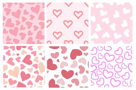 6 Pink Heart Tile Background Pattern (PNG Transparent) | OnlyGFX.com