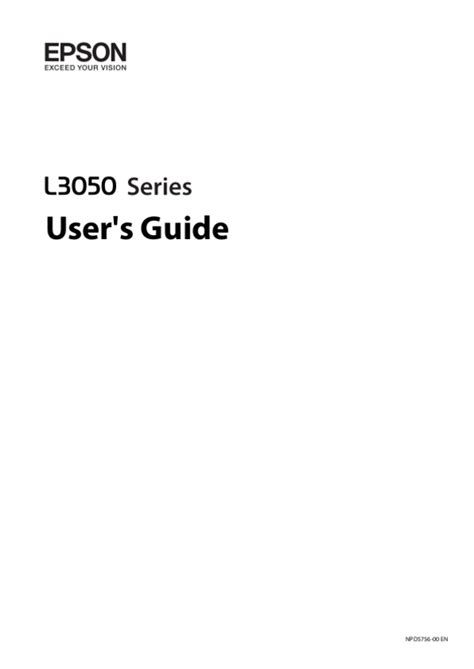 User manual Epson EcoTank L3050 (English - 124 pages)