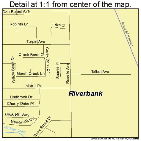 Riverbank California Street Map 0661068