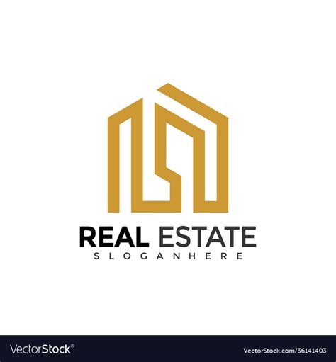 Real estate property logo design creative idea Vector Image