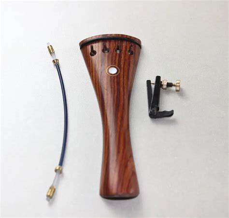 New 4/4 rosewood Violin Tailpiece fixed Fine Tuners Tail Gut, Violin Accessories-in Violin Parts ...