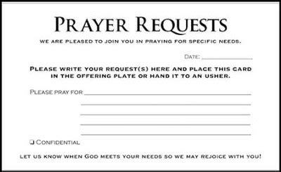 Prayer Request Cards, 50 - Christianbook.com