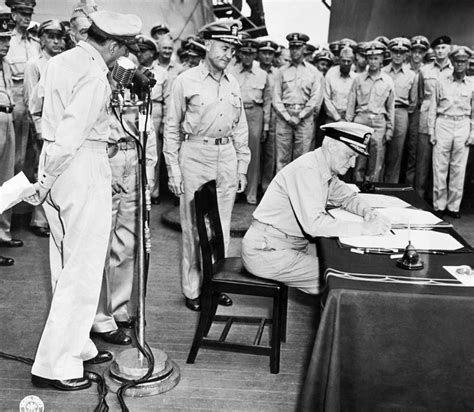 Japanese Surrender Ceremony Photograph by Underwood Archives